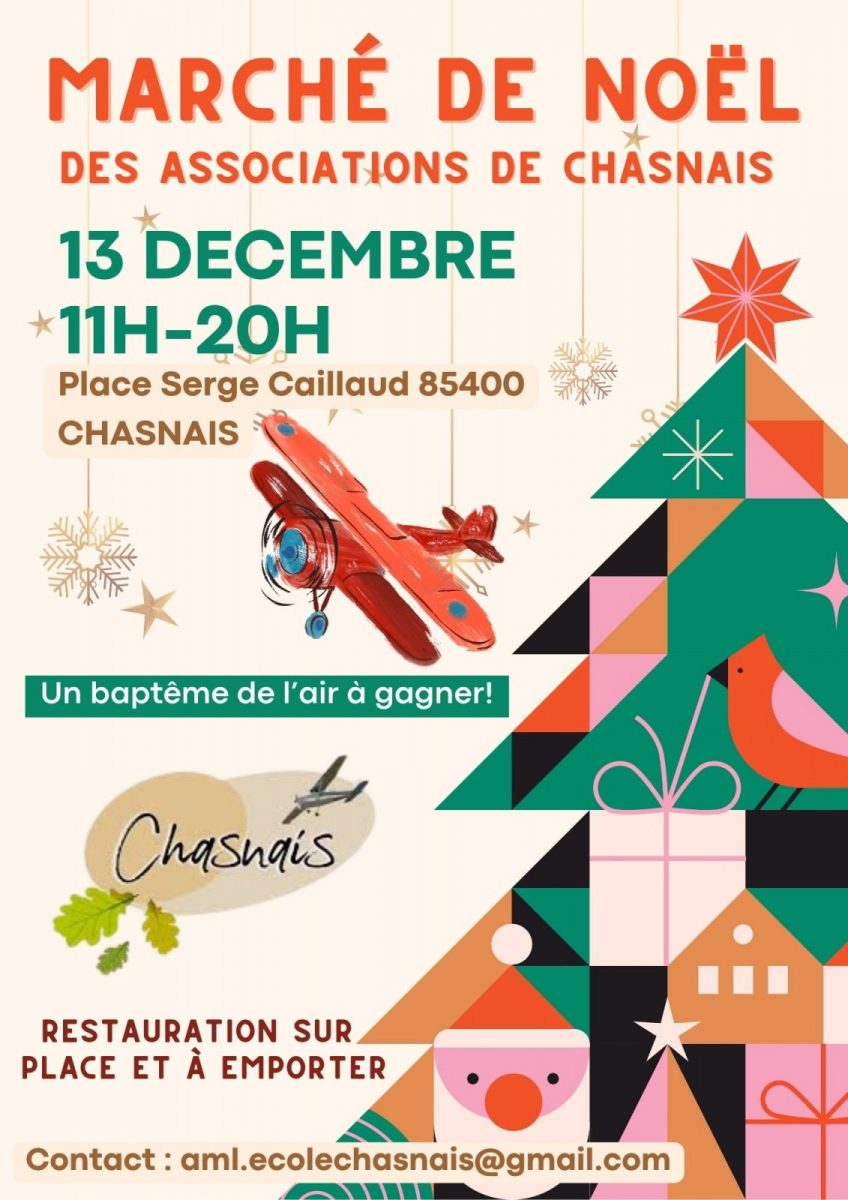 Flyer Marché de Noël Coloré Géométrique – AFFICHE