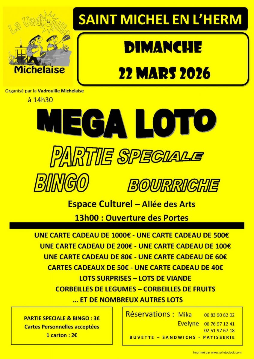 Affiche A4 Loto MARS 2026