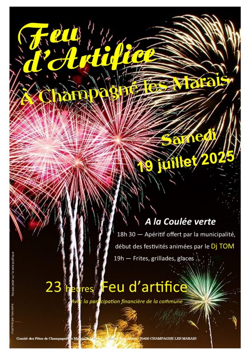 Feu artifice champagné