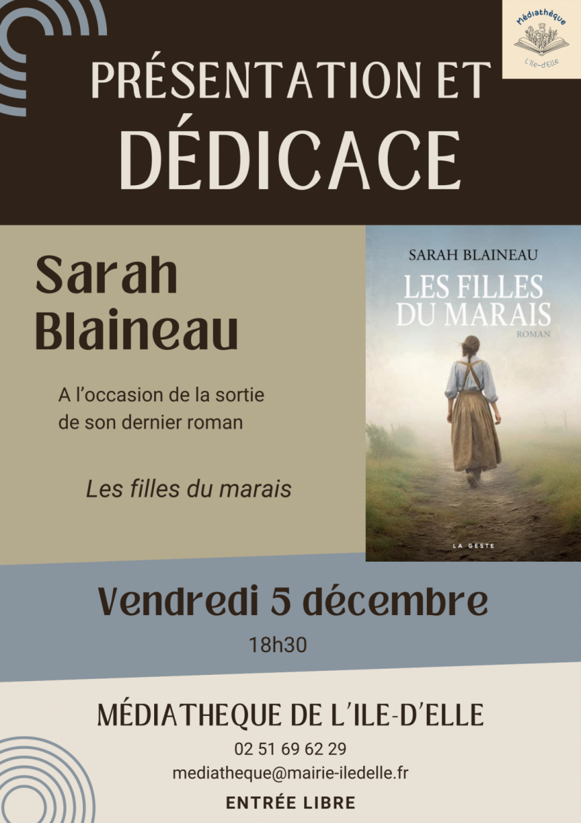 Affiche heure du conte – dédicace sarah